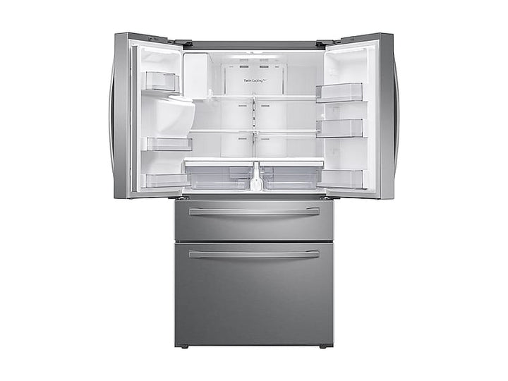 SAMSUNG RF24R7201SR 23 cu. ft. Counter Depth 4-Door French Door Refrigerator with FlexZone TM Drawer in Stainless Steel