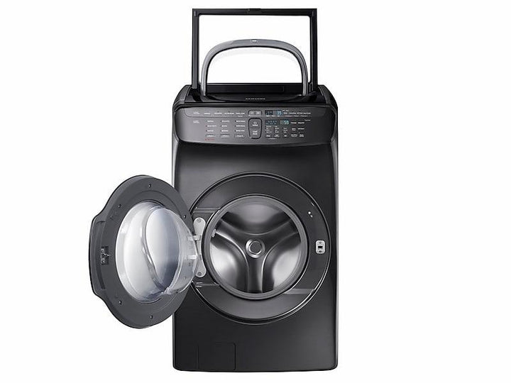 SAMSUNG WV55M9600AV 5.5 cu. ft. Smart Washer with FlexWash TM in Black Stainless Steel