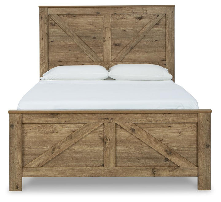 ASHLEY FURNITURE B2119B4 Shurlee Queen Crossbuck Panel Bed