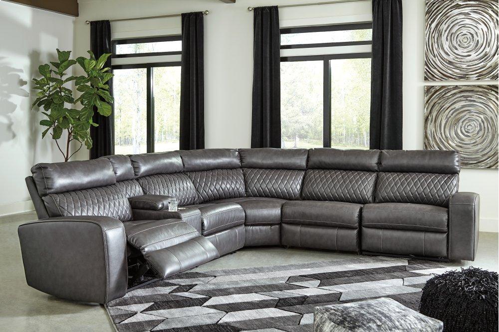 ASHLEY FURNITURE 55203S2 Samperstone 6-piece Power Reclining Sectional