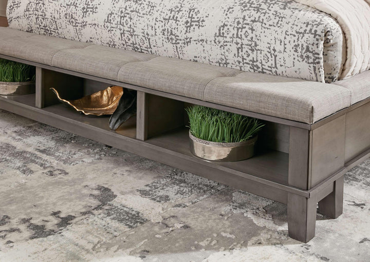 ASHLEY FURNITURE B649B4 Hallanden King Panel Bed With Storage