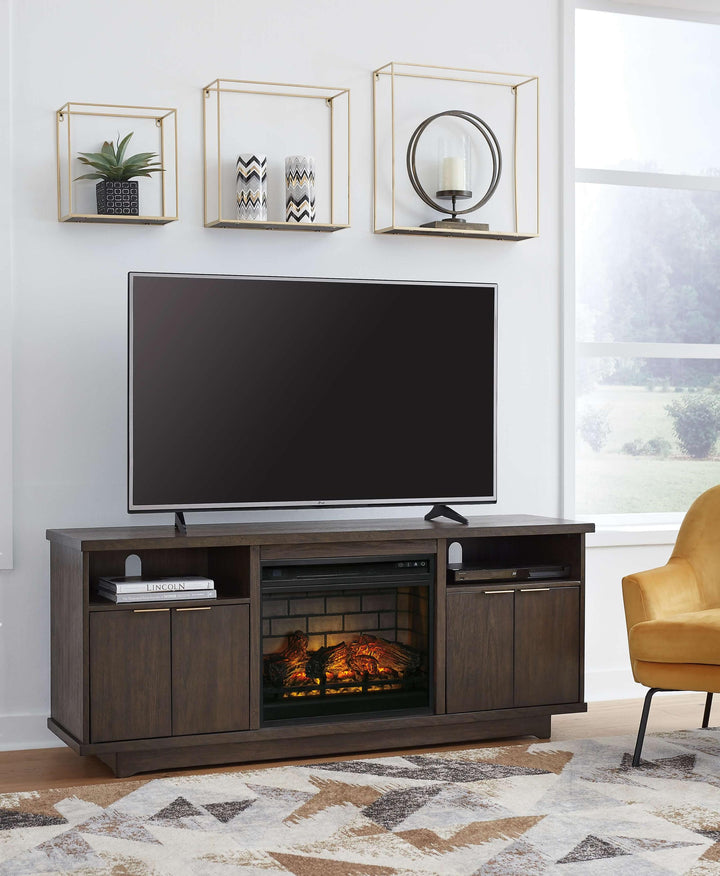 ASHLEY FURNITURE W955W2 Brazburn 66" TV Stand With Electric Fireplace