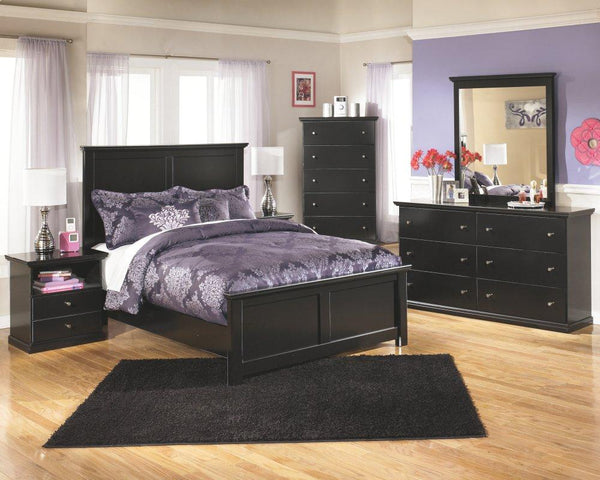 ASHLEY FURNITURE PKG002688 Full Panel Headboard With Mirrored Dresser and Chest