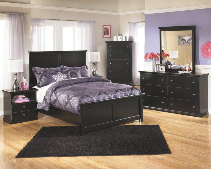 ASHLEY FURNITURE PKG002714 Full Panel Bed With Mirrored Dresser, Chest and 2 Nightstands