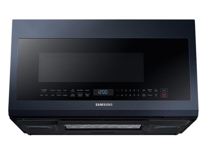 SAMSUNG ME21A706BQN Bespoke Over-the-Range Microwave 2.1 cu. ft. with Sensor Cooking in Fingerprint Resistant Navy Steel