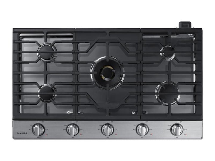 SAMSUNG NA36N7755TS 36" Smart Gas Cooktop with 22K BTU Dual Power Burner in Stainless Steel