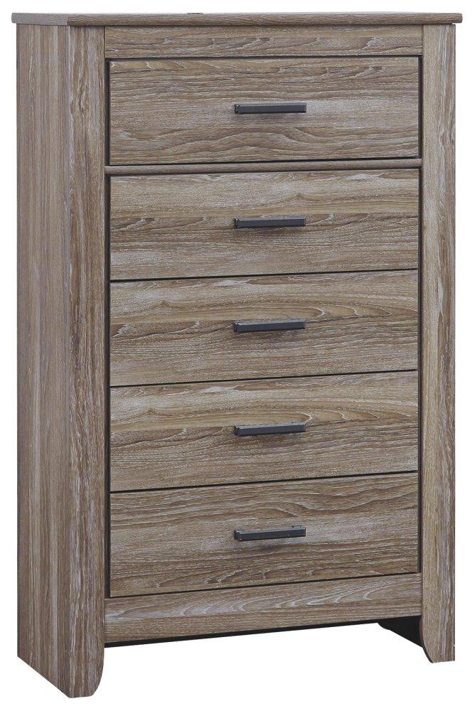 ASHLEY FURNITURE PKG003973 Queen Panel Bed With Mirrored Dresser and Chest