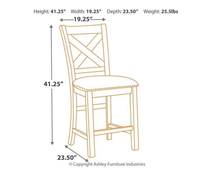 ASHLEY FURNITURE PKG014920 Counter Height Dining Table and 6 Barstools