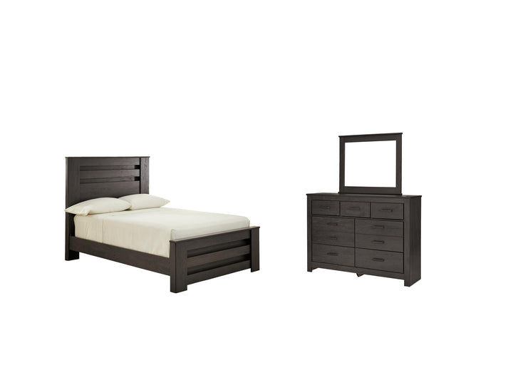 ASHLEY FURNITURE PKG004018 Full Panel Bed With Mirrored Dresser