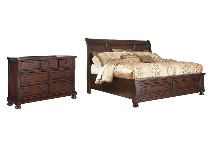 ASHLEY FURNITURE PKG006280 California King Sleigh Bed With Dresser