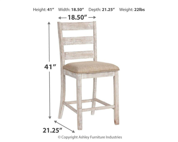 ASHLEY FURNITURE D394D2 Skempton Counter Height Dining Table and 4 Barstools