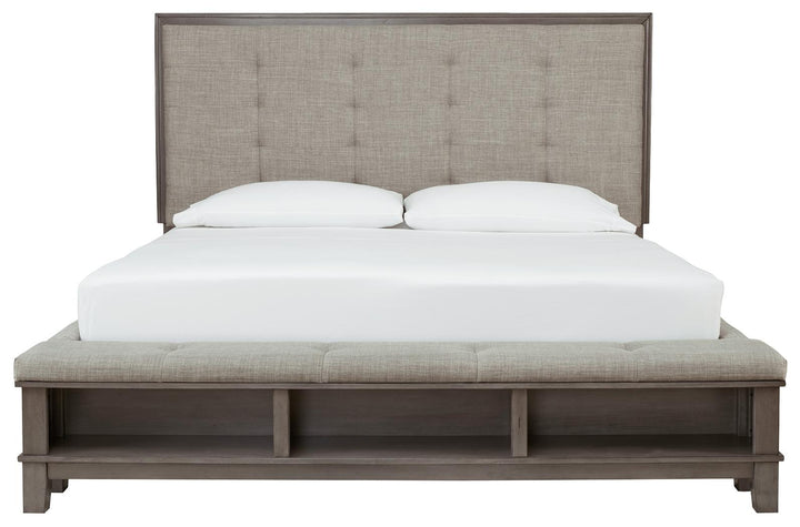 ASHLEY FURNITURE B649B4 Hallanden King Panel Bed With Storage