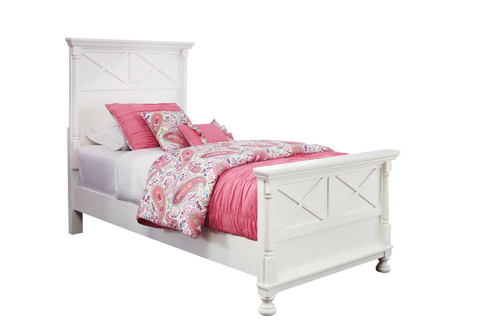 ASHLEY FURNITURE PKG005350 Twin Panel Bed With Mirrored Dresser, Chest and 2 Nightstands