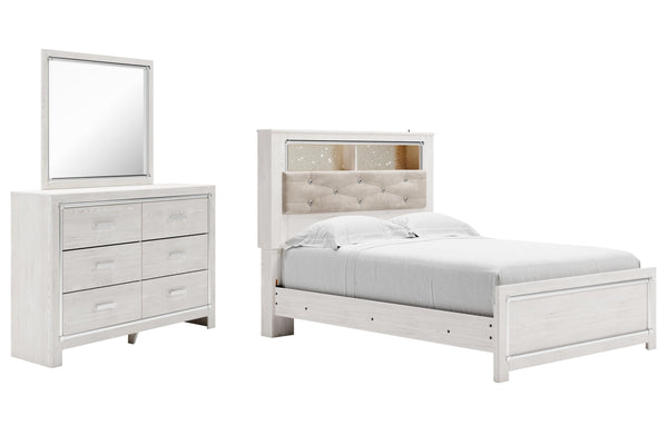 ASHLEY FURNITURE PKG010616 Full Panel Bookcase Bed With Mirrored Dresser