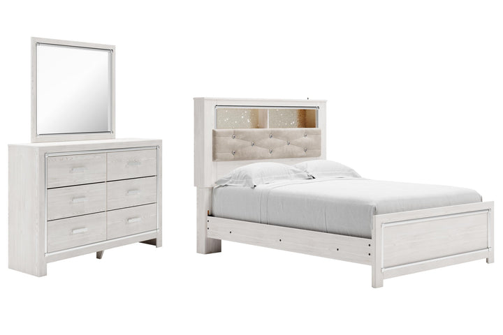 ASHLEY FURNITURE PKG010616 Full Panel Bookcase Bed With Mirrored Dresser