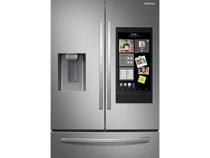 SAMSUNG RF27T5501SR 26.5 cu. ft. Large Capacity 3-Door French Door Refrigerator with Family Hub TM and External Water & Ice Dispenser in Stainless Steel