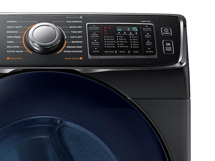 SAMSUNG DV45K6500EV 7.5 cu. ft. Smart Electric Dryer with MultiSteam TM in Black Stainless Steel