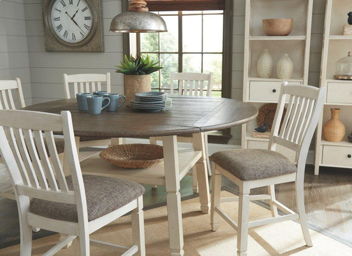 ASHLEY FURNITURE D647D6 Bolanburg Counter Height Dining Table and 4 Barstools