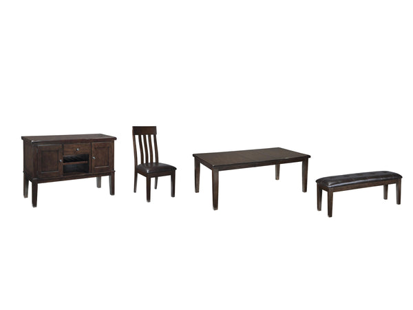 ASHLEY FURNITURE PKG002078 Dining Table and 4 Chairs and Bench With Storage