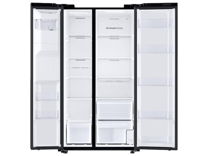 SAMSUNG RS22T5201SG 22 cu. ft. Counter Depth Side-by-Side Refrigerator in Black Stainless Steel