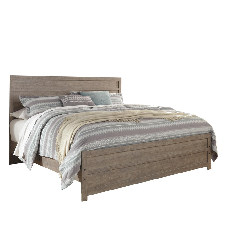 ASHLEY FURNITURE PKG012198 King Panel Bed With 2 Nightstands