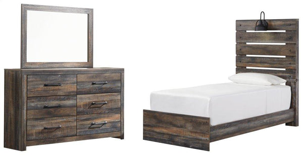 ASHLEY FURNITURE PKG003223 Twin Panel Bed With Mirrored Dresser