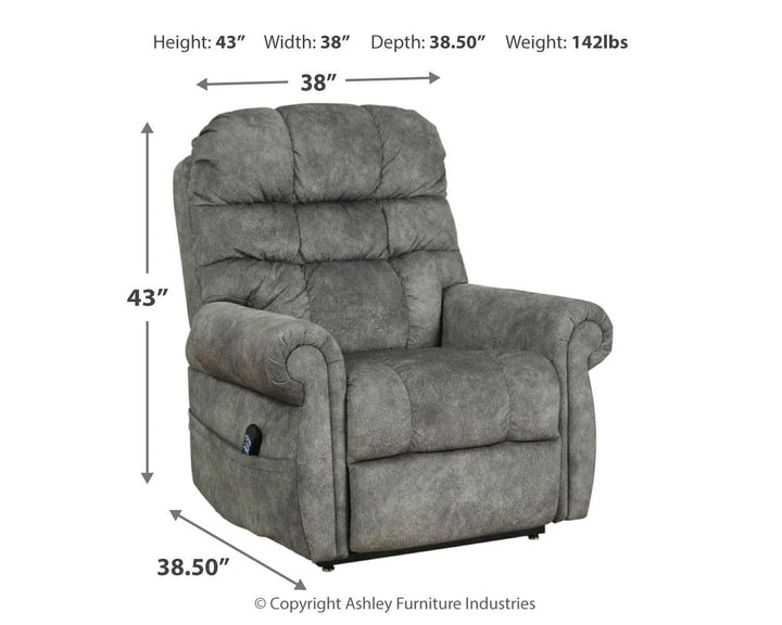 ASHLEY FURNITURE 7550612 Mopton Power Lift Recliner