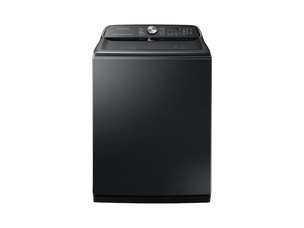 SAMSUNG WA54R7600AV 5.4 cu ft Top Load Washer with Super Speed in Black Stainless Steel