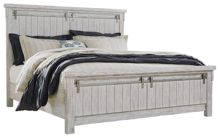 ASHLEY FURNITURE PKG006762 Queen Panel Bed With Mirrored Dresser, Chest and Nightstand