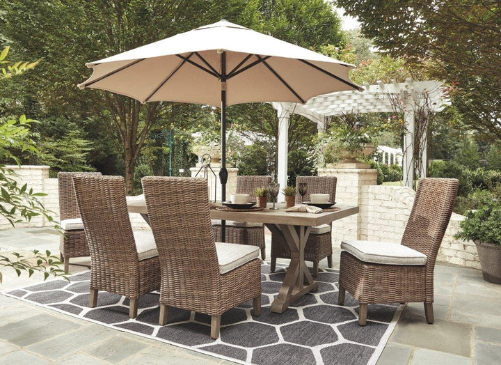 ASHLEY FURNITURE P791P1 Beachcroft Outdoor Dining Table With 6 Chairs