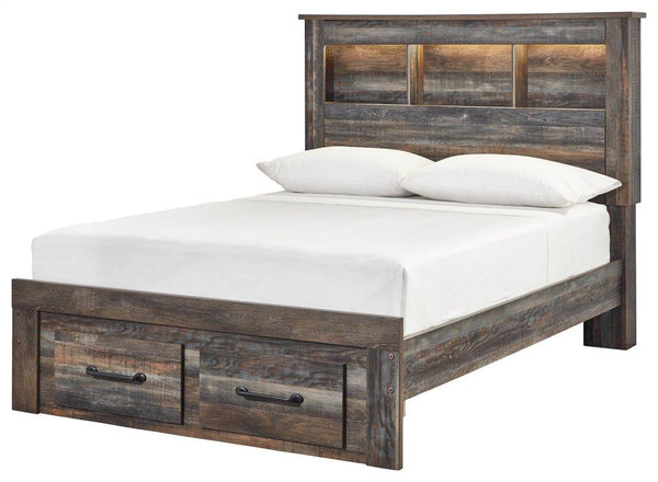 ASHLEY FURNITURE B211B21 Drystan Full Bookcase Bed With 2 Storage Drawers