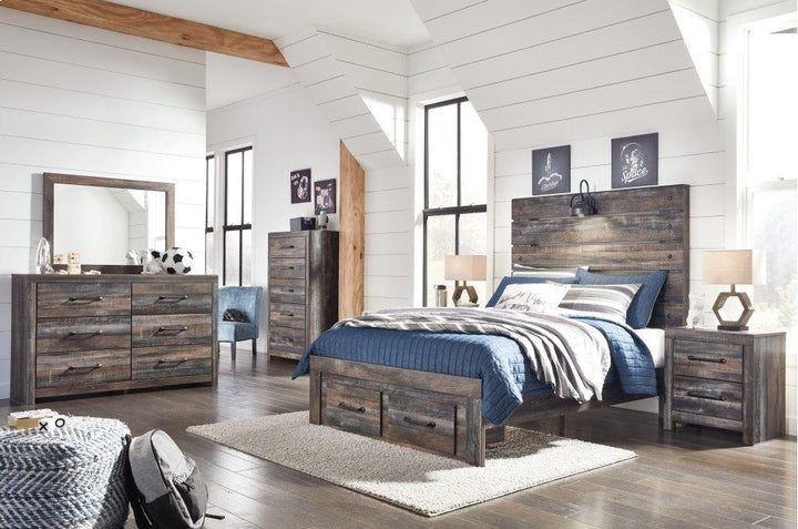 ASHLEY FURNITURE PKG003356 Full Panel Bed With 2 Storage Drawers With Dresser