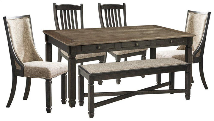 ASHLEY FURNITURE D736D6 Tyler Creek Dining Table With 4 Chairs and Bench