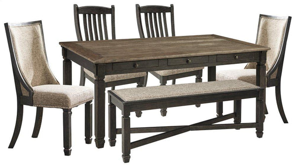 ASHLEY FURNITURE PKG000213 Dining Table and 4 Chairs and Bench