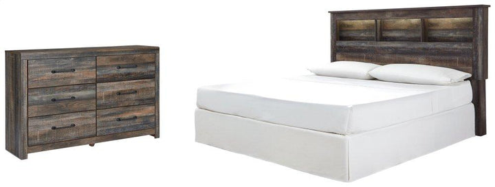 ASHLEY FURNITURE PKG003146 King/california King Bookcase Headboard With Dresser