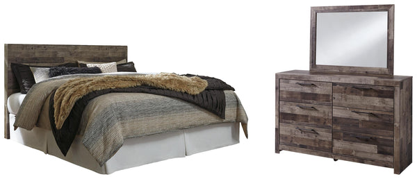 ASHLEY FURNITURE PKG003307 King Panel Headboard With Mirrored Dresser