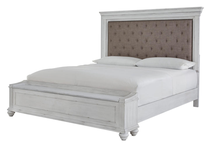 ASHLEY FURNITURE PKG007940 Queen Panel Bed With Storage With Mirrored Dresser, Chest and Nightstand