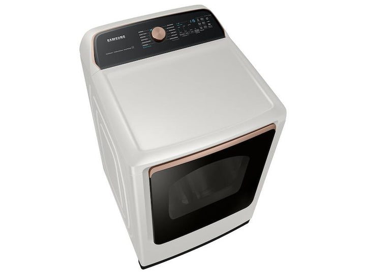 SAMSUNG DVE55A7300E 7.4 cu. ft. Smart Electric Dryer with Steam Sanitize+ in Ivory