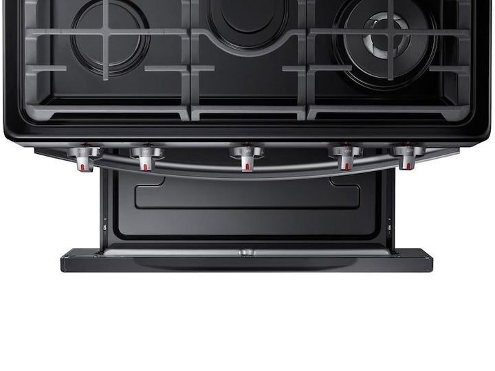 SAMSUNG NX58T7511SG 5.8 cu. ft. Freestanding Gas Range with Air Fry and Convection in Black Stainless Steel