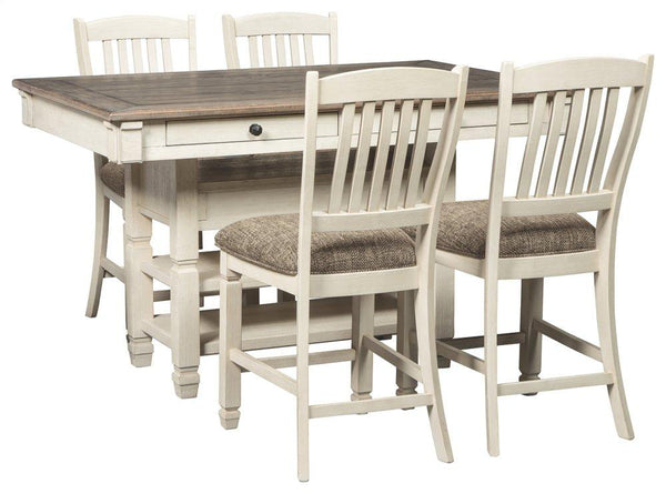 ASHLEY FURNITURE PKG002123 Counter Height Dining Table and 4 Barstools