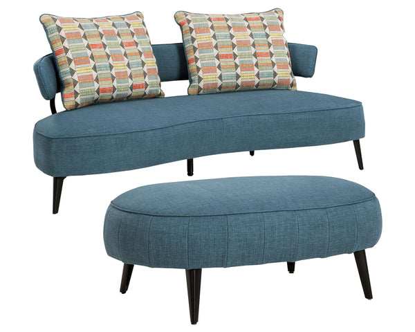 ASHLEY FURNITURE 24403U1 Hollyann Sofa and Ottoman