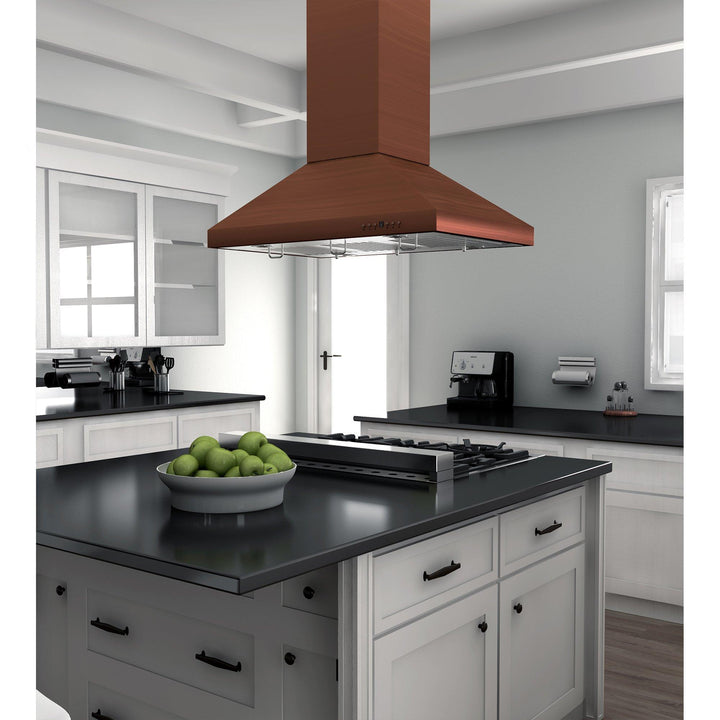 ZLINE KITCHEN AND BATH 8KL3IC36 ZLINE 36" Designer Series Copper Island Mount Range Hood