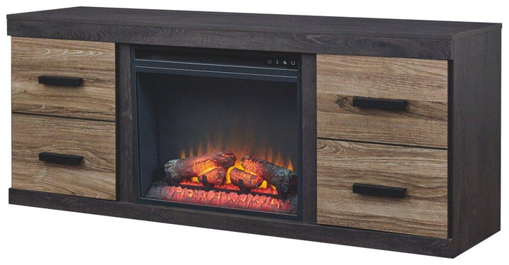 ASHLEY FURNITURE EW0325W1 Harlinton 60" TV Stand With Electric Fireplace