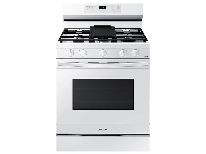 SAMSUNG NX60A6511SW 6.0 cu. ft. Smart Freestanding Gas Range with Integrated Griddle in White