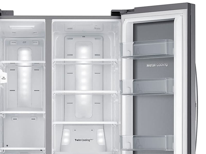 SAMSUNG RH25H5611SR 25 cu. ft. Food Showcase Side-by-Side Refrigerator with Metal Cooling in Stainless Steel