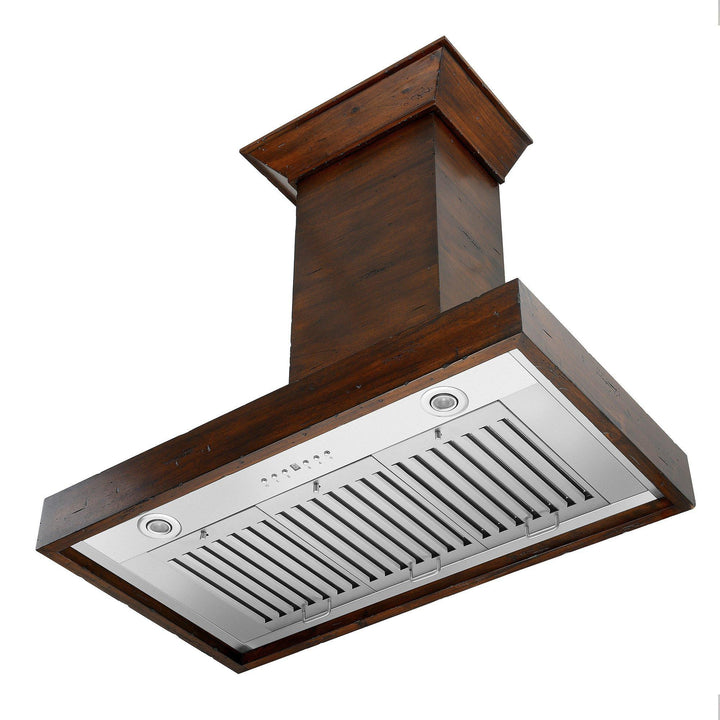 ZLINE KITCHEN AND BATH KBRR30 ZLINE Convertible Vent Wooden Wall Mount Range Hood in Walnut Size: 30 inch