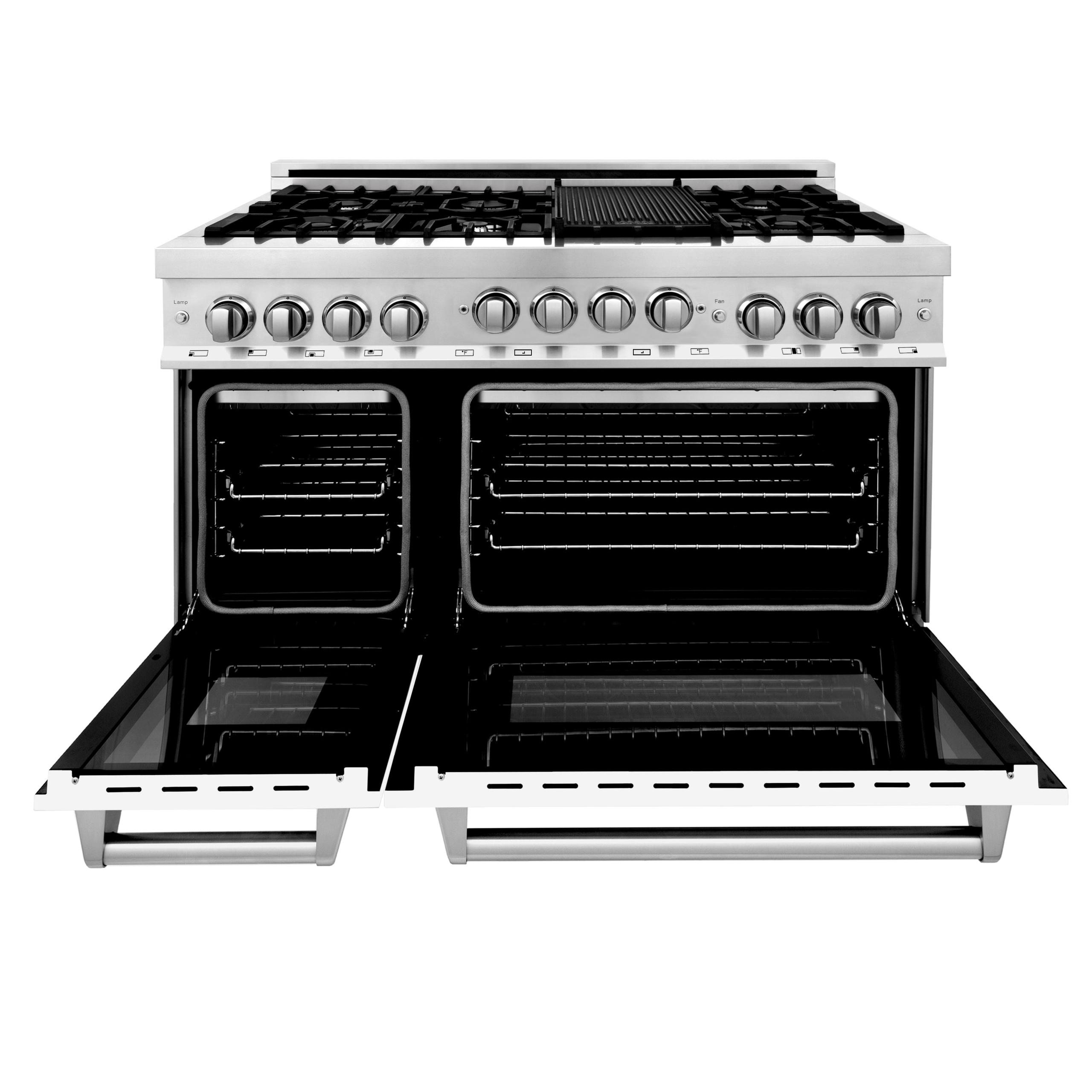 ZLINE KITCHEN AND BATH RGBG48 ZLINE 48" 6.0 cu. ft. Range with Gas Stove and Gas Oven in Stainless Steel Color: Blue Gloss