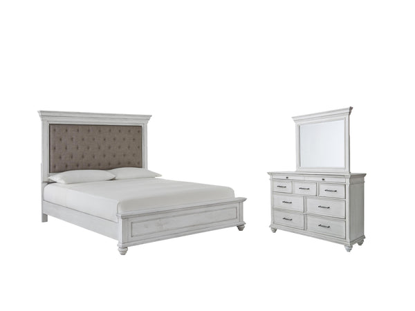 ASHLEY FURNITURE PKG000056 Queen Panel Bed With Mirrored Dresser