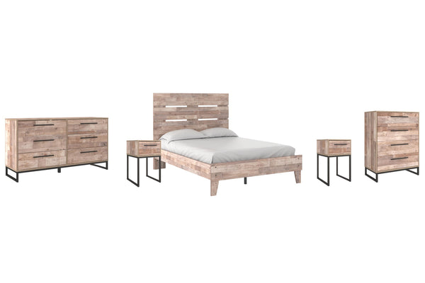 ASHLEY FURNITURE PKG009219 Full Platform Bed With Dresser, Chest and 2 Nightstands