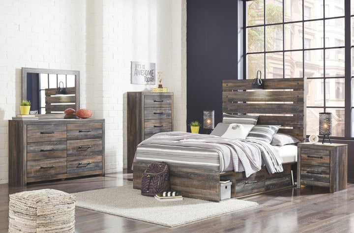 ASHLEY FURNITURE PKG003439 Full Panel Bed With 2 Storage Drawers With Dresser